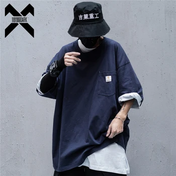 

11 BYBB'S DARK Summer Oversize T-shirts Men Streetwear Casual Short Sleeve Tops Tees Cotton Tshirt Loose BB010