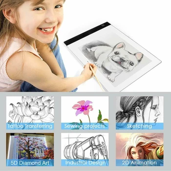 

LED Drawing Board Tracing Light Box Stencil Tattoo Copy Artist Craft Table SP99