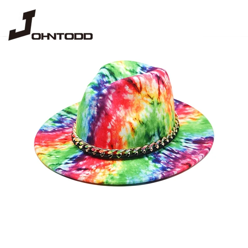 

2021 New Fashion Women Men Autumn Winter Hats Ribbon Band Belt Felt Hats Church Formal Hats Wide Brim Vintage Ladies Fedora Hat