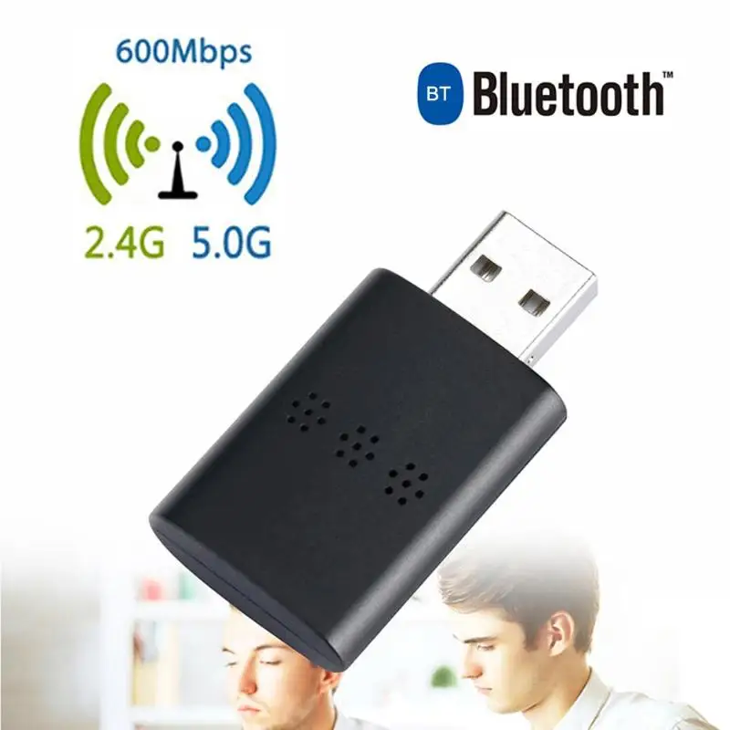 USB Bluetooth WiFi адаптер AC600 двухдиапазонный беспроводной приемник с антенной поддержка прямой доставки