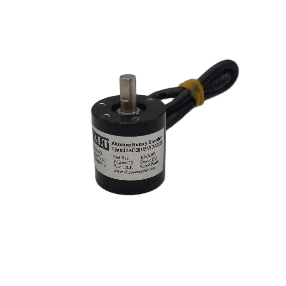 Hae28 hall effect magnetic angle sensor ssi 12 bit 4096 absolute type