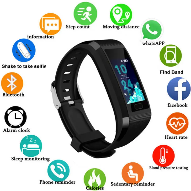 

Sport Smart Bracelet USB Charging Heart Rate Smartwatch Sleep Monitoring Sports Meter Step Sedentary Reminder Watch PK 115plus