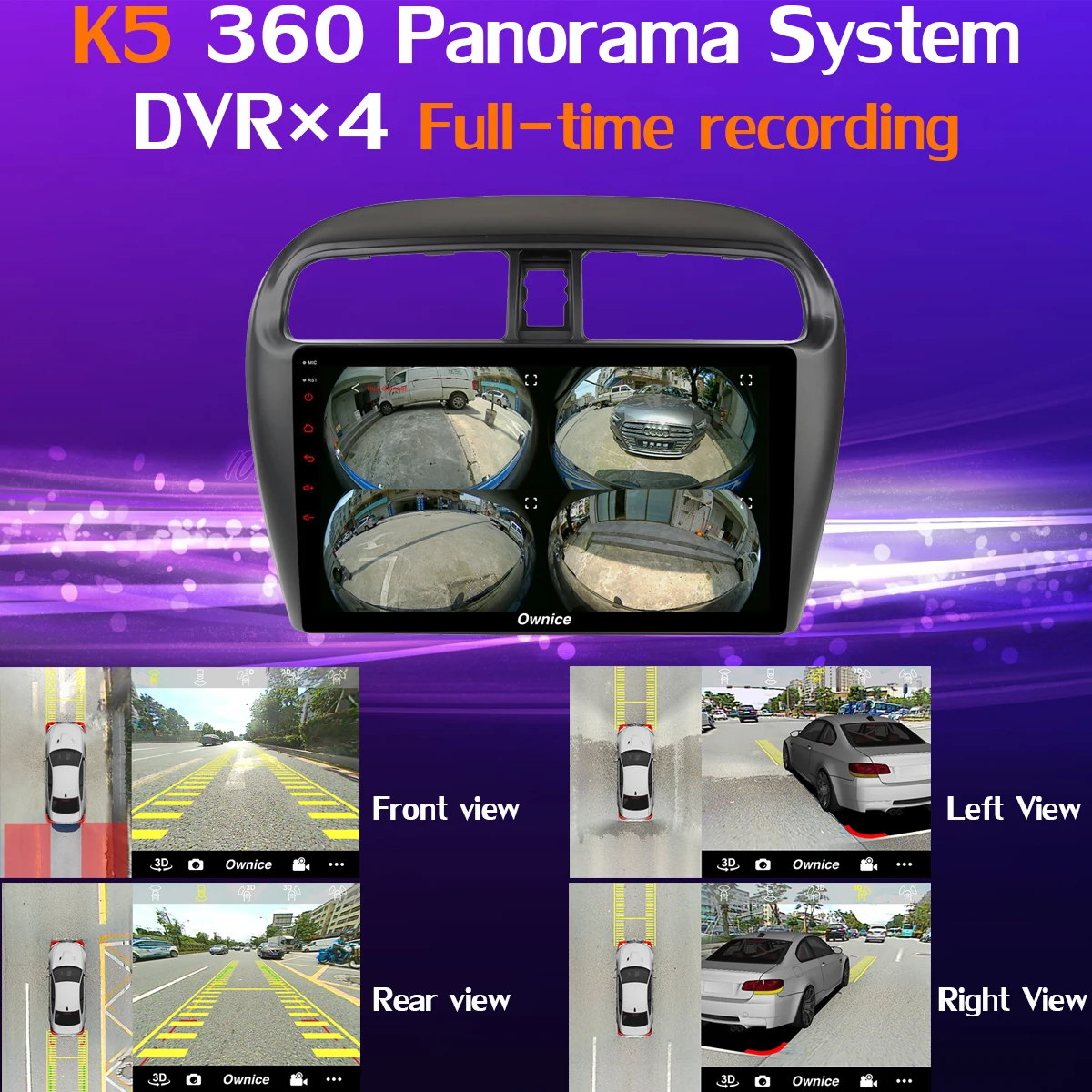 Top 360° Panoramic 4×AHD Camera 4G LTE SIM WiFi Android 9.0 8Core 4GB+64GB DSP SPDIF Coaxial CarPlay Car Multimedia Player for Mitsubishi Mirage Attrage GT G46 2012-2018 GPS Navigation Radio Autoradio Bluetooth OBD DAB 3
