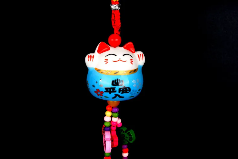 Колокольчик Lucky Cat автомобильный подвесной орнамент висячие украшения Внутренняя отделка автомобиля защитный талисман Автомобильные украшения безопасная ручка
