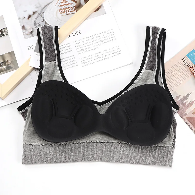 Korean Bra Women's Cotton Underwear Tube Top Bra Sexy Top Women's Sports Girl Soft Tank Up Seamless Solid Color Crop