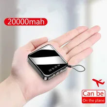 20000 мАч Внешний аккумулятор для iPhone7 XiaomiMi мини внешний аккумулятор зарядное устройство двойной Usb порт внешний аккумулятор портативный