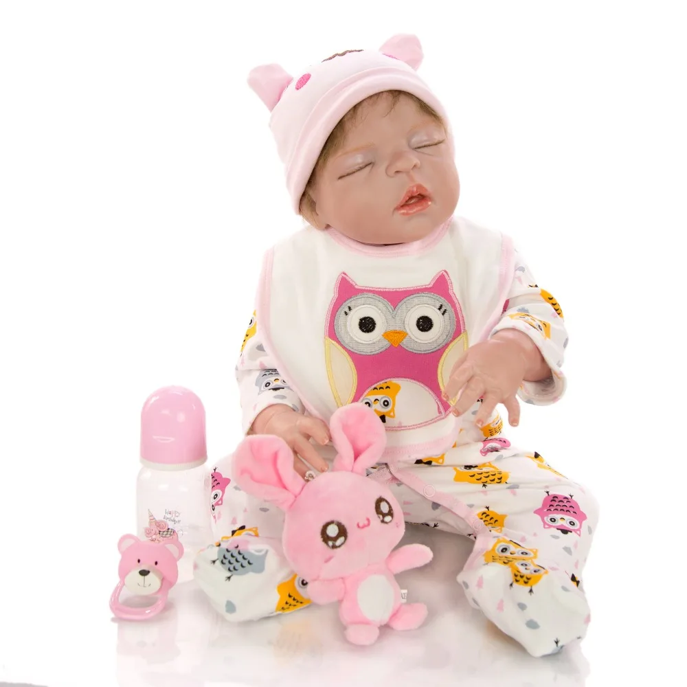 57 см полный Силиконовый виниловый Reborn Baby Doll принцесса реалистичный Новорожденный Bebe, живой подарок на день рождения для девочек Playmate bathe toys