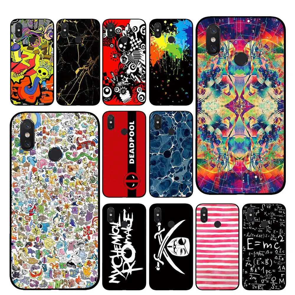 

Trippy Scrawl math marble TPU Phone cases for Xiaomi Redmi GO 4 5 6 7 Pro 4A 4X 5A 5Plus 6A Back cover
