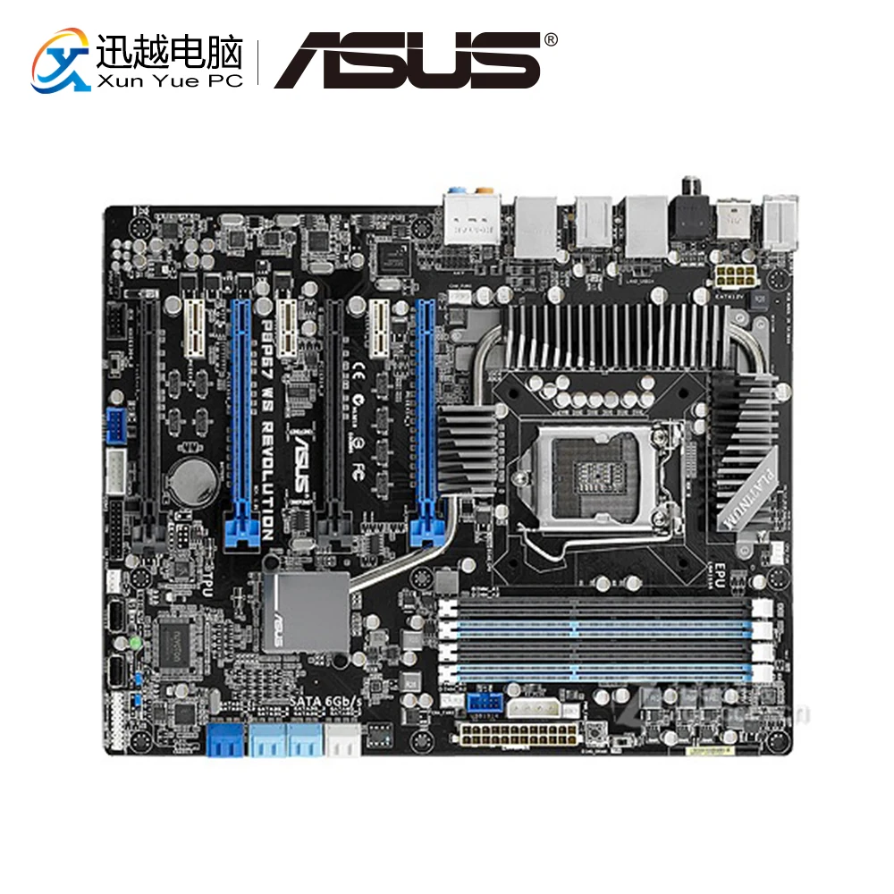 

Asus P8P67 WS Revolution Desktop Motherboard P67 Socket LGA 1155 For Core i7 i5 i3 Duo DDR3 32G ATX Original Used Mainboard