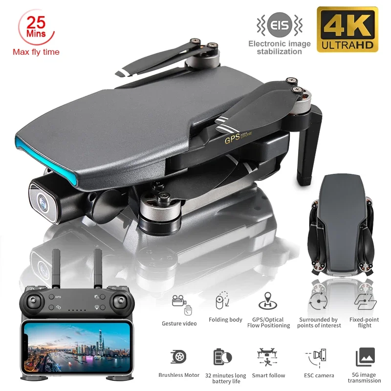 Gps Drone L108 With HD 4K Camera Professional 800m Image Transmission Brushless Motor Foldable Quadcopter RC Drone Toy Gift
