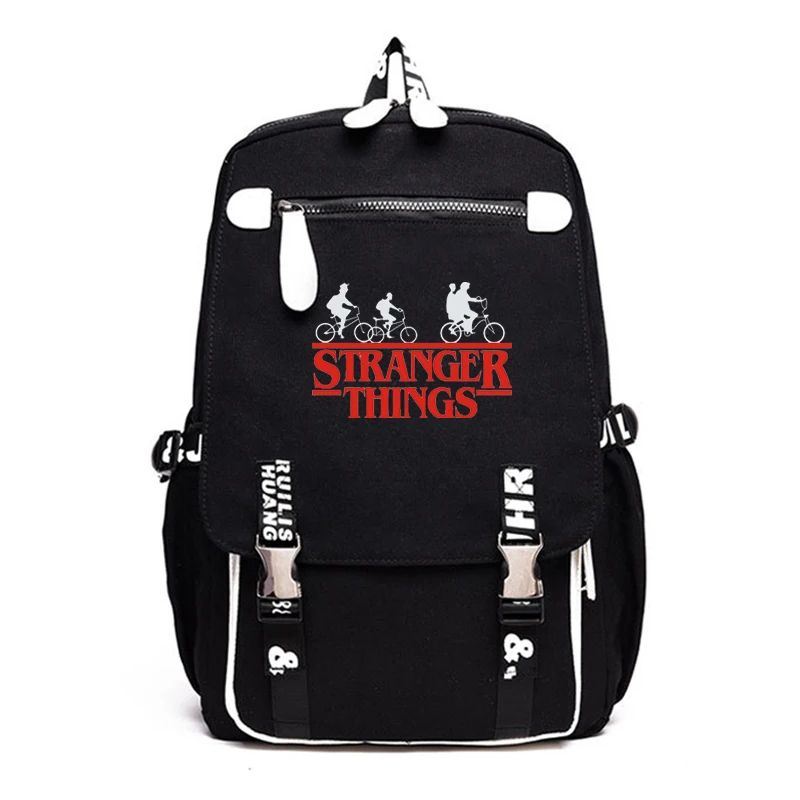 Черный Рюкзак Mochila Stranger Things, большой мужской рюкзак для ноутбука 3, школьные сумки для девочек-подростков, рюкзак аниме Sac A Dos Bookbag - Цвет: 17