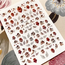 L-192-277, ангел, Лев, тигр, крылья ангела, 3D наклейка на ногти, наклейка для ногтей, украшение для ногтей, инструмент для ногтей, украшение для ногтей