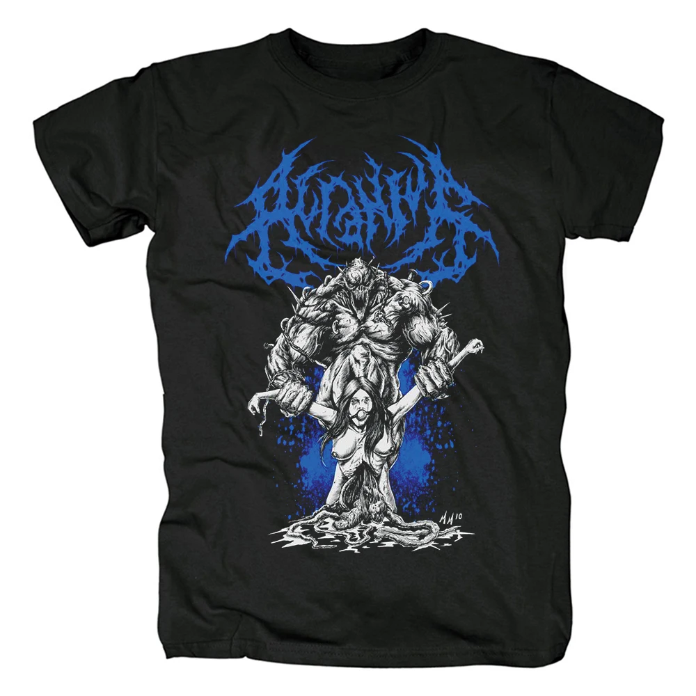 5 дизайнов demon Cool уличная Acranius рок брендовая рубашка фитнес панк, хард-рок Тяжелая темно-металлическая хлопковая черная футболка
