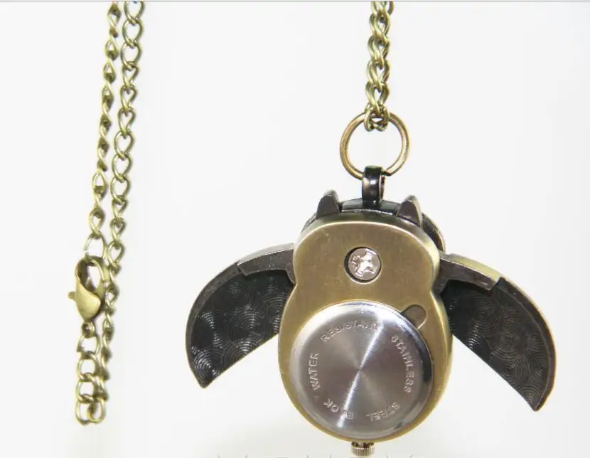 Новые модные часы, компактные портативные часы Harri Potter, бронзовая фигура, летающий вор, часы с цепочкой