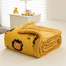 

Cotton Fleece Baby Blanket 100x150cm Soft Kids Quilt Blanket 120x150cm 3d Raised Peas Warm Children Nap Blanket for Bed