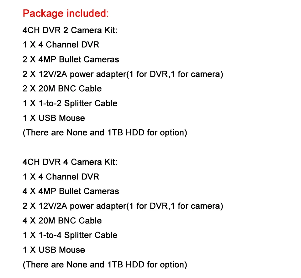 FUERS 4CH 8CH 5в1 AHD DVR система видеонаблюдения 4.0MP 1520 P Водонепроницаемая камера видео система скрытого наблюдения HDMI с 1 ТБ 2 ТБ HDD DIY Набор