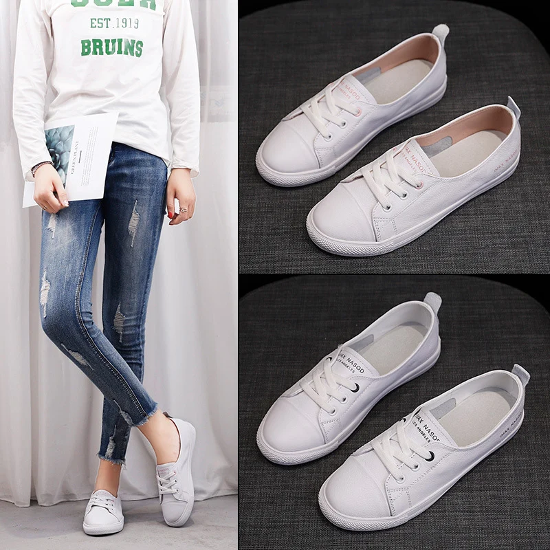 

Timalina Women's Genuine Leather Sneakers Women Casual Fashionable Sports Shoes Vulcanized Woman Summer Flat Shoe Ladies