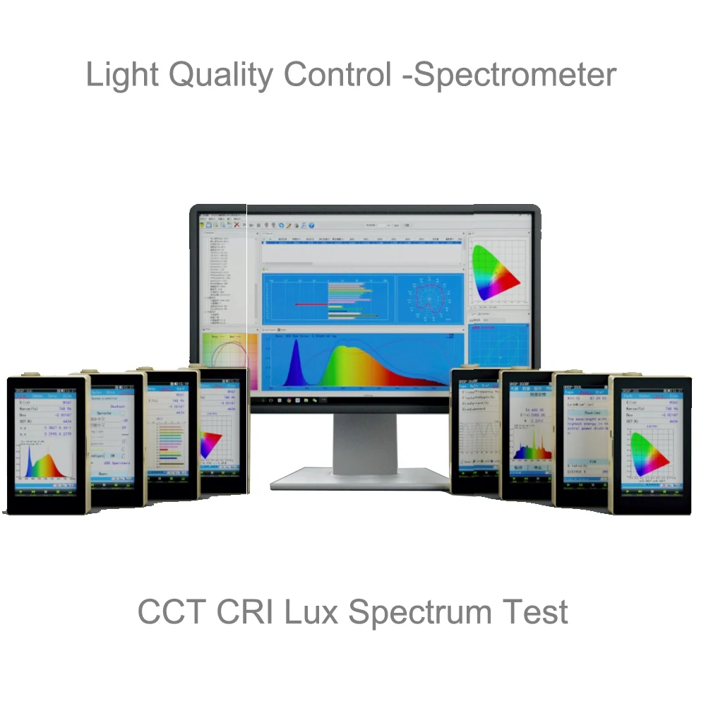 Lux CCT CRI PAR PPFD Test Portable LED Light Spectrometer OHSP350P | Инструменты