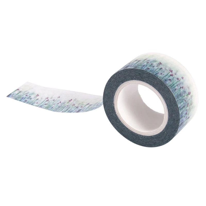 2 Pcs Tape:1 Pcs 1.5Cm Wide Luxuriant Flowers Washi Tape Adhesive Tape DIY Tape& 1 Pcs Flower Washi Tape 10M Auto Decorative A