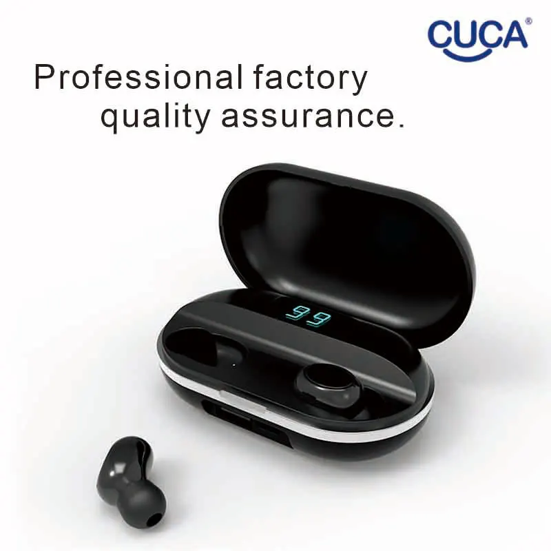 CUCA L21 Bluetooth 5 0 Earphones 2200mAh Charging Box Wireless Headphone 9D Stereo Sports Waterproof Earbuds Microphone Headsets