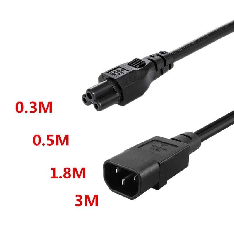 IEC 320 C14 штекер для C5 Женский Кабель-адаптер 3 Pin PDU UPS шнур-конвертер питания |