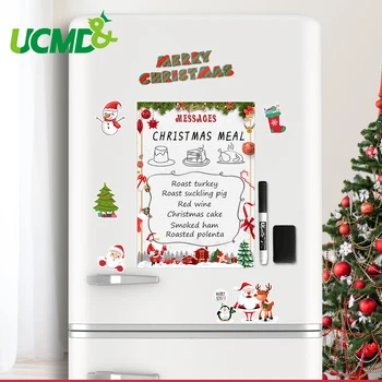 

A4 Christmas Message Board Magnetic Whiteboard Erasable Drawing Writing Remind Record Memo Board Notes List Pad Fridge Magnets