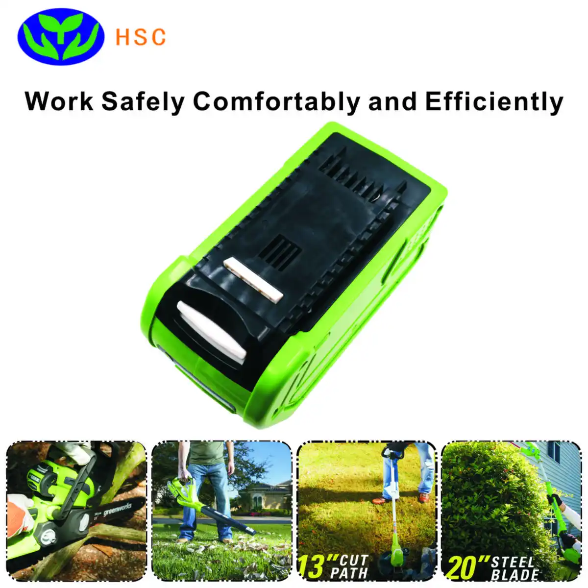 2 шт. 3000 мАч 18650 Батарея GRW40 40V ионно-литиевая Батарея Замена для Greenworks G40LM45 G40LT 24252 29662