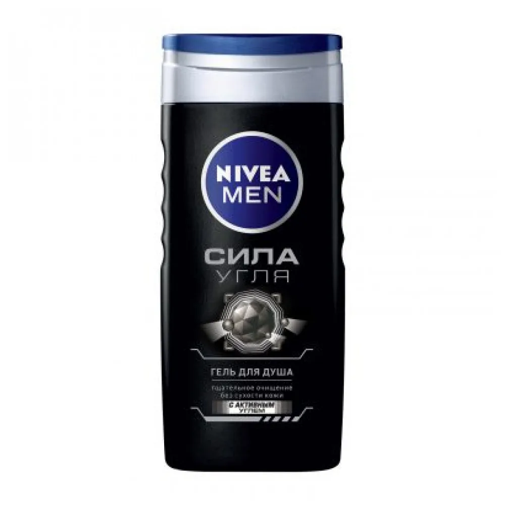 Гель для душа мужской «Сила угля» Nivea, 500 мл