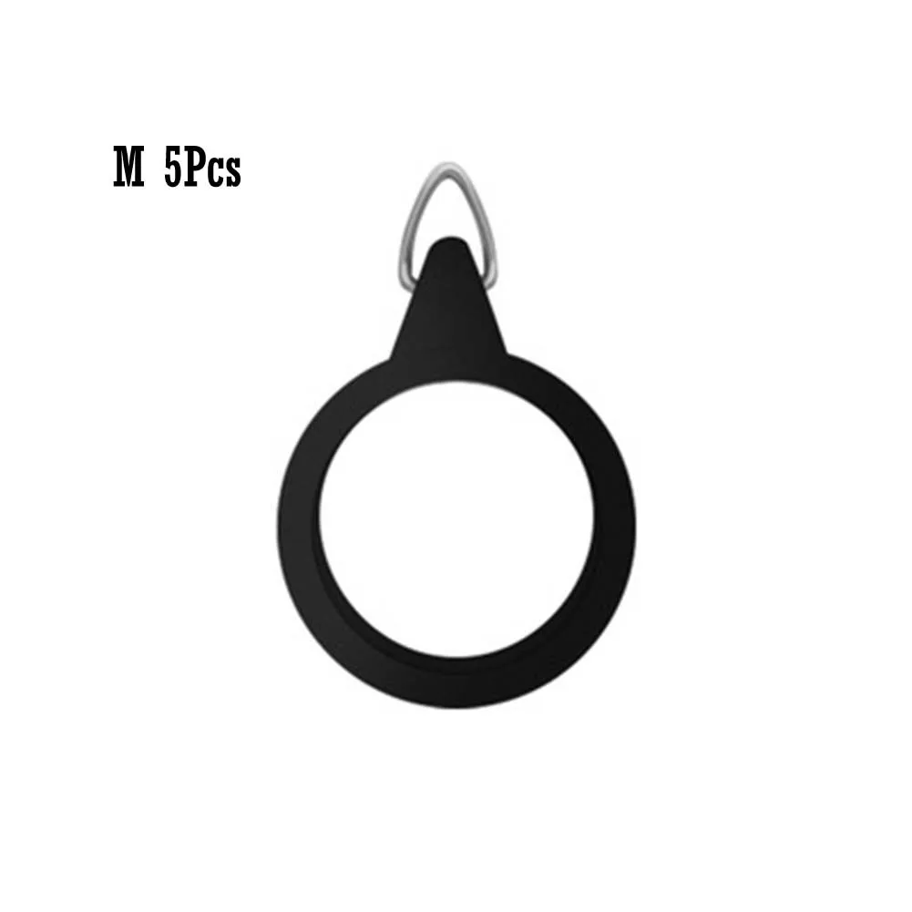 Fishing hook keeper 5pcs Elastic Fishing Rod Hook Ring Keeper High-elastic Fly Pole Rubber Rings Metal Holders Pesca Iscas Fish Tackle Tools S M L fishing tools fishing accessories fishing tool fishing tackle