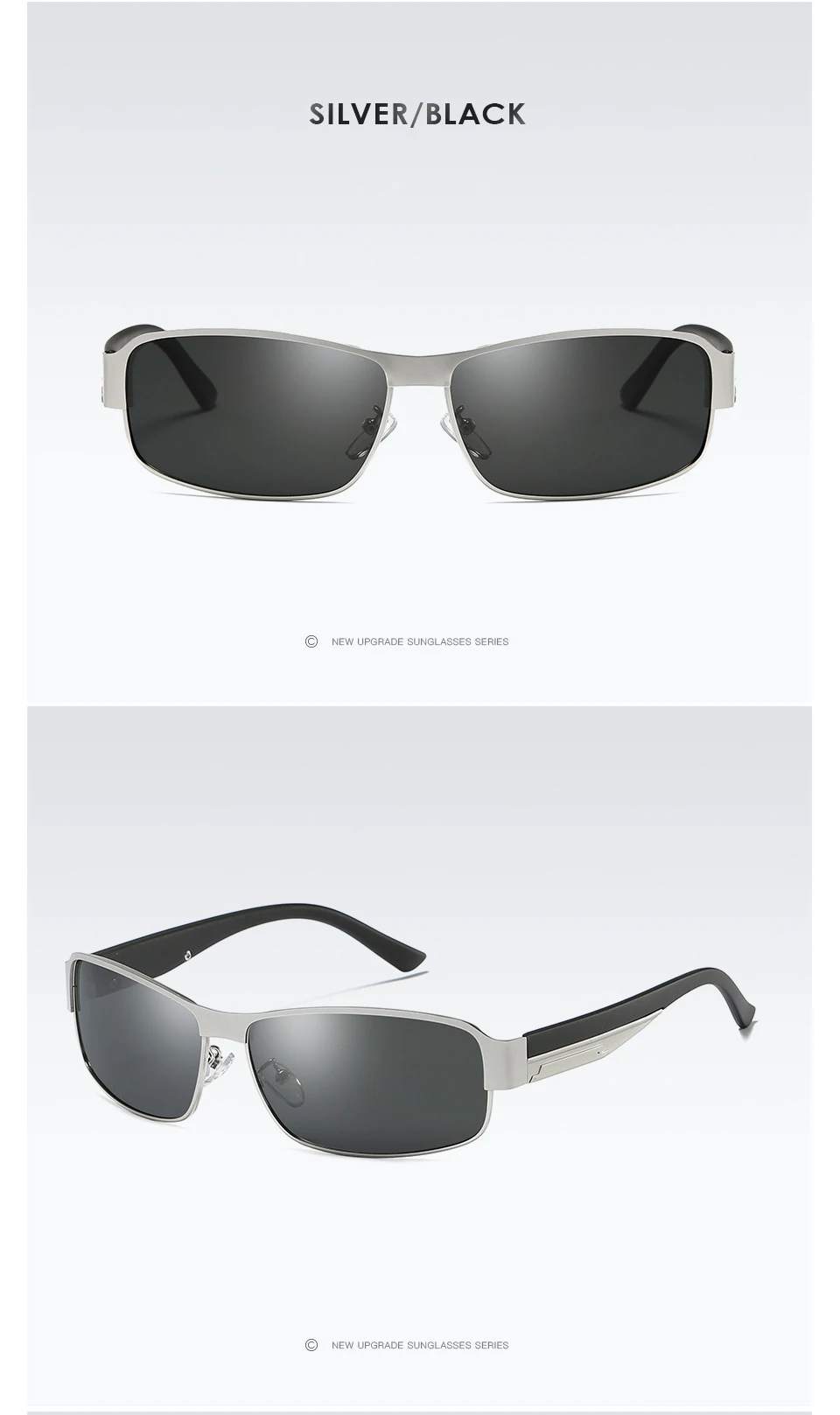 Ретро Винтаж Мужские поляризационные солнцезащитные очки для женщин прямоугольник для вождения, рыбной ловли, уличные солнцезащитные очки, оправа из металлического сплава очки UV400