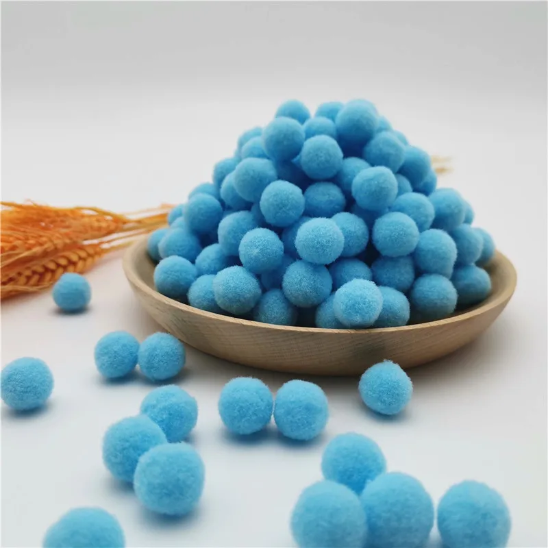 15 Blue 8 мм 10 мм/15 мм/20 мм/25 мм/30 мм DIY мягкие шарики-Помпоны пушистые плюшевые помпоны меховой шар ручной работы детские игрушки свадебный Рождественский Декор 10 г - Цвет: 15 Blue