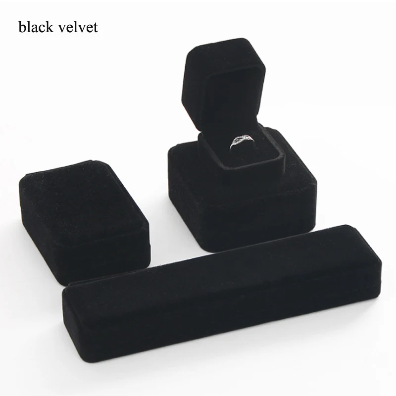 Colors Velvet 12/6/6/4pcs/Dozne Rings Earrings Bracelet Jewelry Package Box Organizer Necklace Jewellery Box Organizer Wholesale