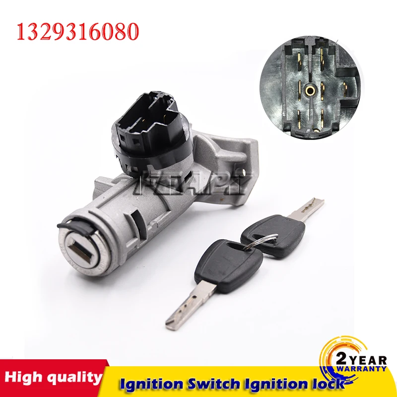 

Замок зажигания 7 штырьков с ключом 1329316080 для Fiat Ducato Peugeot Boxer Citroen Jumper 02-06 4162AL