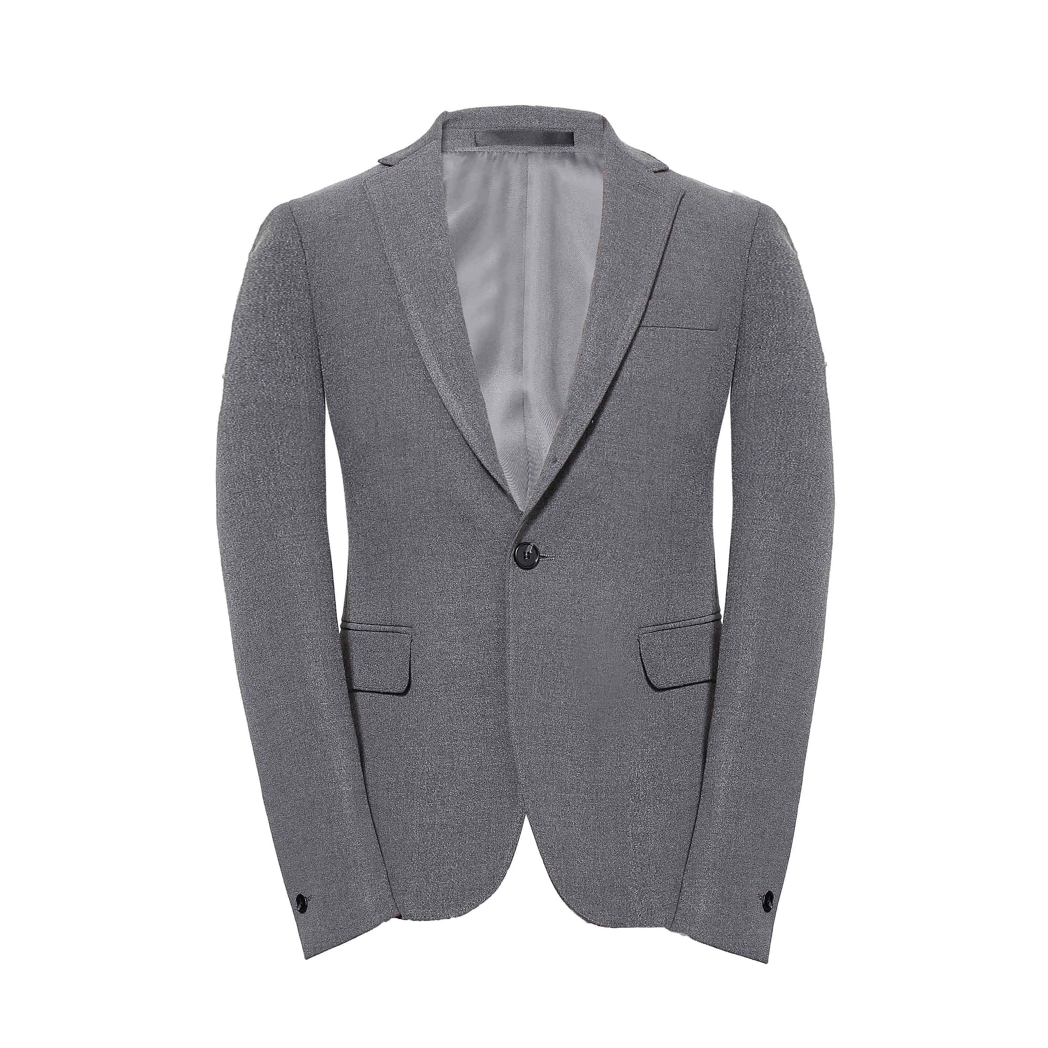 Костюм куртка сплошной цвет цельный Бизнес Мужчины Свадьба slim fit | Мужская одежда