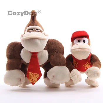 

2 Pcs/set 16-22 cm Anime Mario Donkey Kong Diddy Kong Monkeys Plush Toys Doll Peluche New Donkey Stuffed Animals Toys Kids Gift