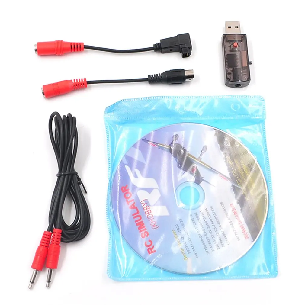 

22 in 1 RC USB Flight Simulator Cables support Realflight G7 phoenix 5.0 for FPV Drone Flysky i6x FUTABA Radiolink AT9s at10