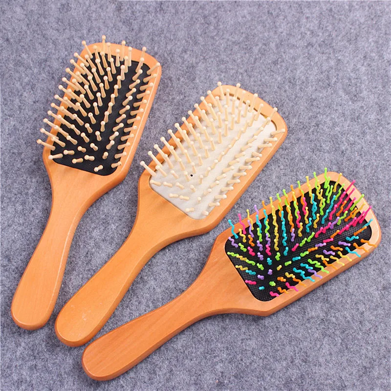 

High Quality 1Pcs Massage Wooden Comb Bamboo Hair Vent Brush Brushes Hair Care and Beautiful SPA Massager Comb Scalp Hair Care