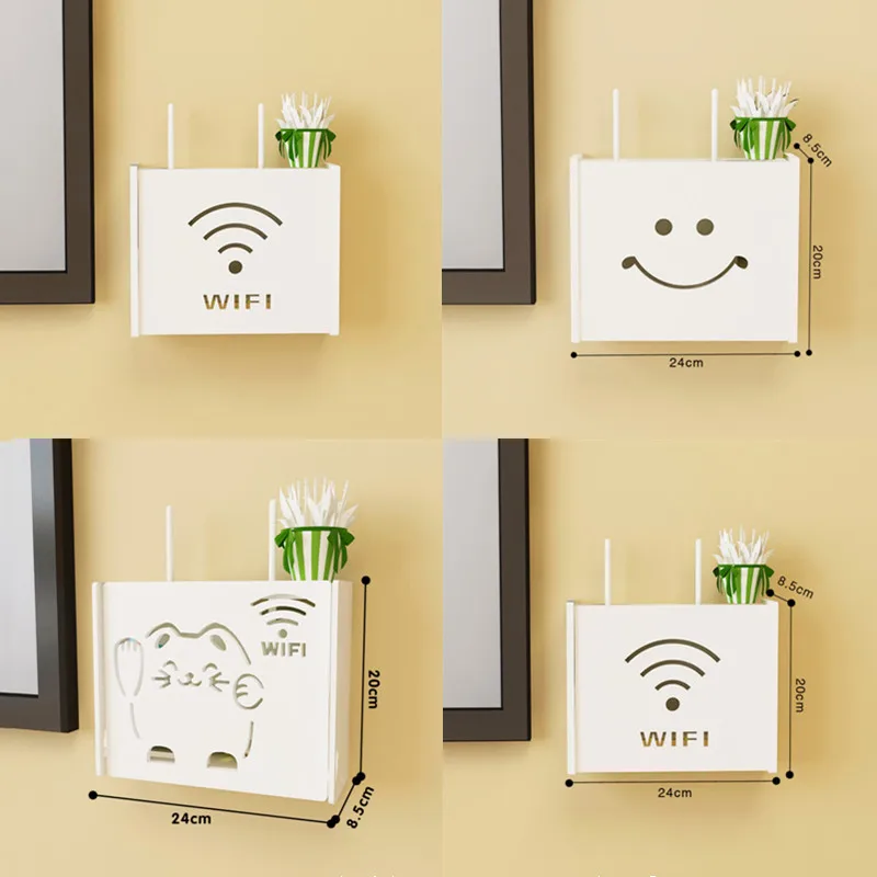 Новый Wi-Fi полка для маршрутизатора ящики хранения кабель Power Plus проволочный