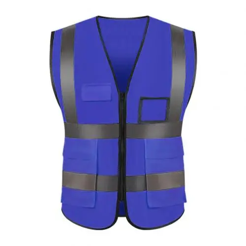 Dark Blue Высокая видимость открытый велосипедный шоссейный Рабочая светоотражающий жилет, жилет - Цвет: Dark Blue