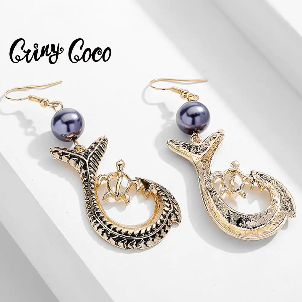 Дизайнерские Подвесные серьги Cring Coco в виде черепахи Гавайские праздничные