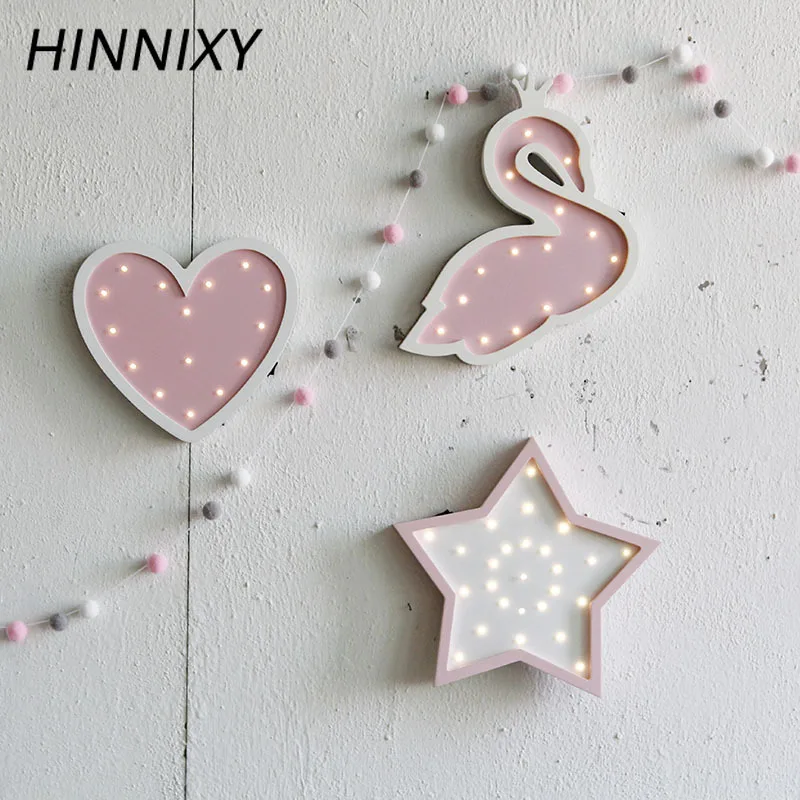Hinnixy привлекательный ночной Светильник для девочек в стиле замка, торта, автомобиля, радуги, детские лампы, детская спальня, домашний декоративный светильник ing