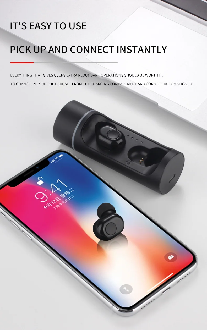 Новые K1A настоящие беспроводные Bluetooth наушники, обновленные 5,0 чип, новые интеллектуальные шумоподавления, HD вызов, водонепроницаемые спортивные TWS вкладыши