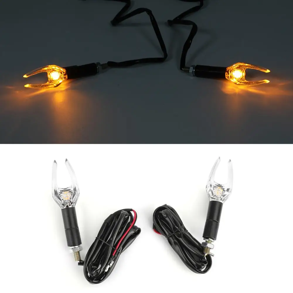 

Artudatech 1 Pair M8 Universal Motorcycle LED Turn Signal Indicators Blinker Lamp Amber