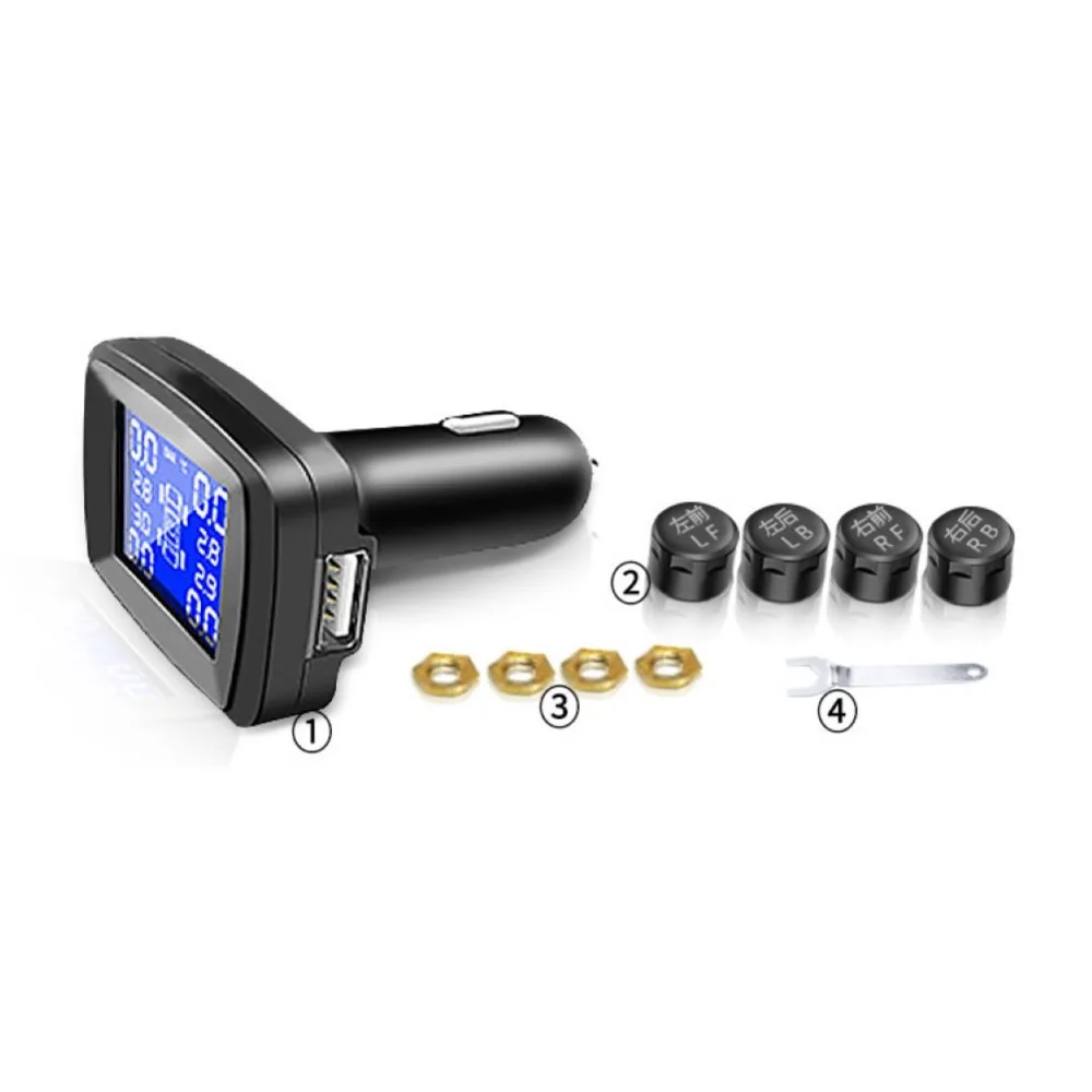 Sistema de Monitoramento sem Fio da Pressão dos Pneus do Carro com Kit Externo do Sensor Tpms Lcd com Kit Mod. 355411 18 Tpms lcd sistema de monitoramento sem fio