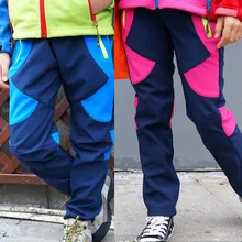 Детские зимние лыжные штаны для мальчиков и девочек, ветрозащитные уличные спортивные теплые зимние плотные штаны, спортивные брюки с обычными карманами, высокое качество