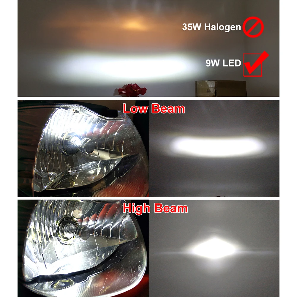 Лампа для фар мотоцикла CNSUNNYLIGHT H4 P43t HS1 LED BA20D H6 лампа 1080Lm H/L аксессуары скутера фары