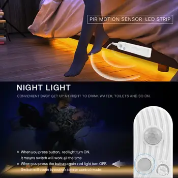 

Induction Light LED Strip 60LED/M Night Light Bar Camping Emergency Lamp String Portable LED Lights Belt Wardrobe