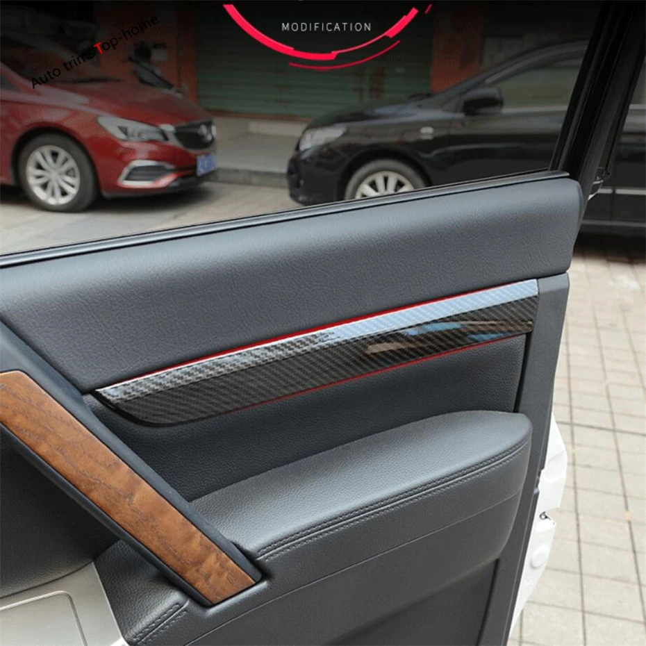 Yimaautotrims Inner Door Armrest Handle Panel Cover Kit Trim Fit For Mitsubishi Pajero V97 V93 V80 Montero Limited 2009
