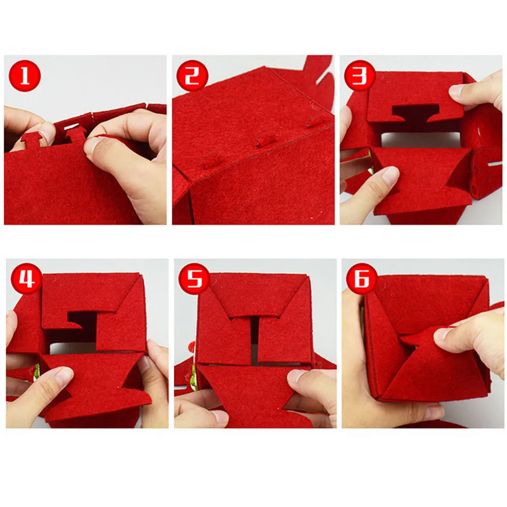 Christmas Gift Bags Foldable Candy Gift Bag Non-woven Decoration Gift Bag Christmas Decorations For Home#3s