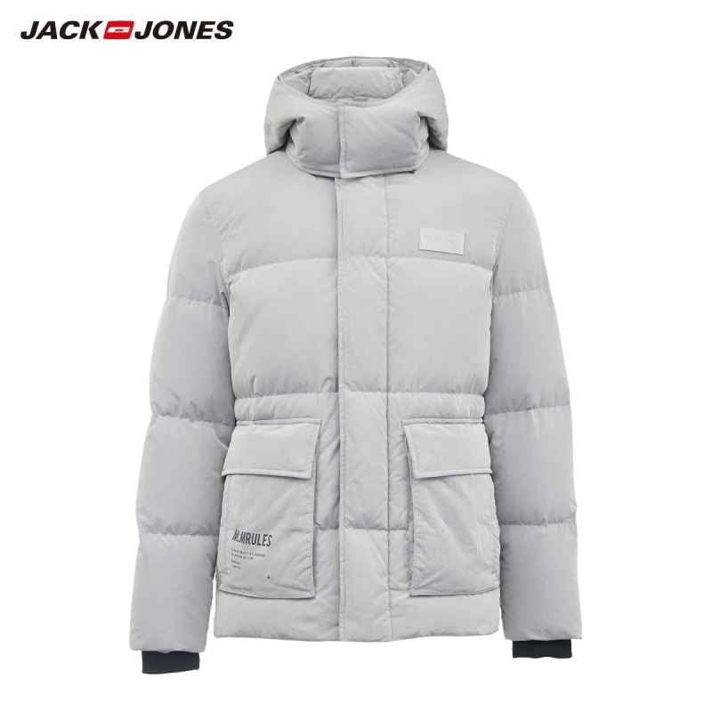 JackJones Мужская Зимняя мода Повседневный пуховик с капюшоном пальто 219312510